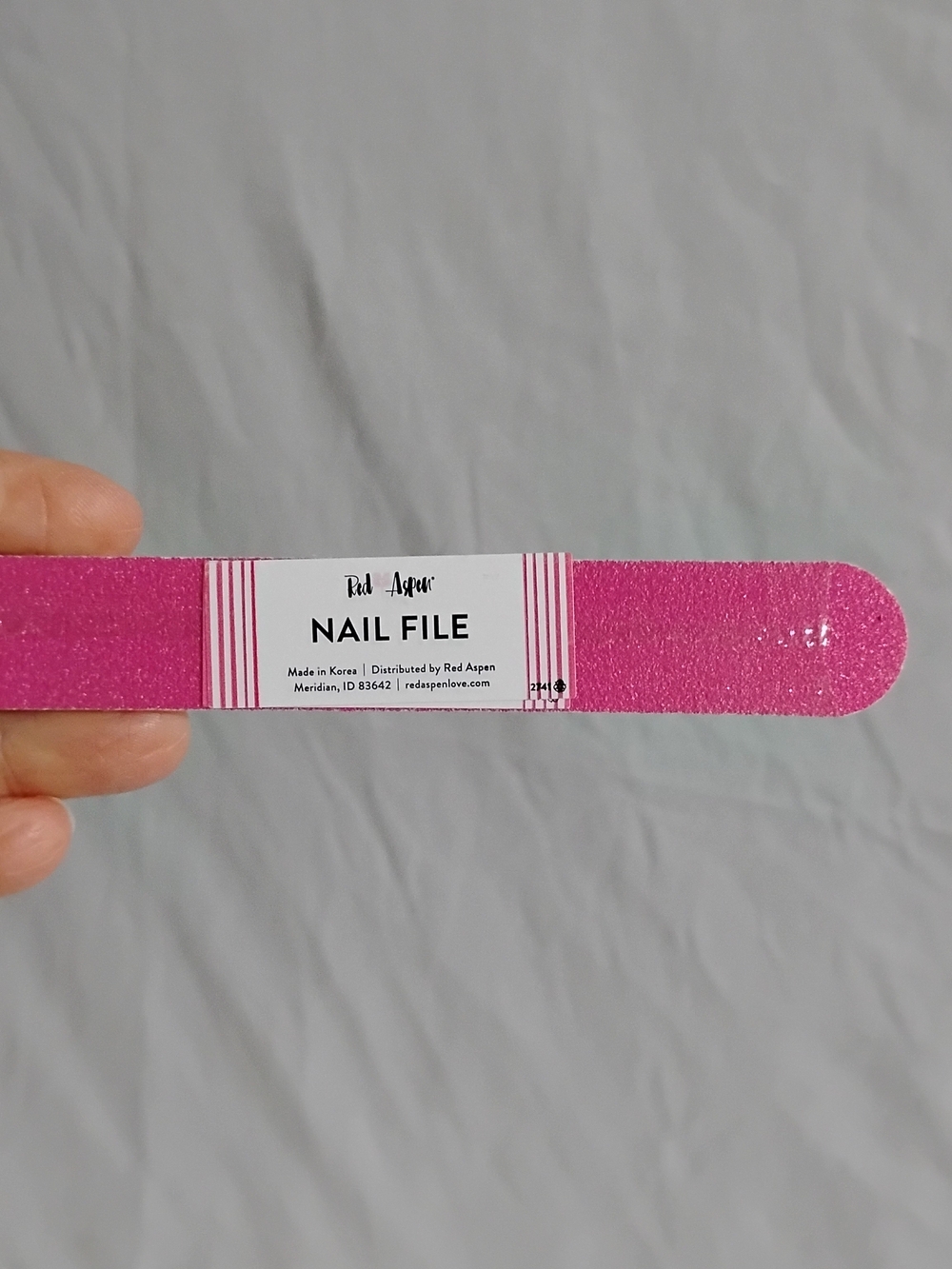 Red Aspen Pink Glitter Nail File - Emery Board